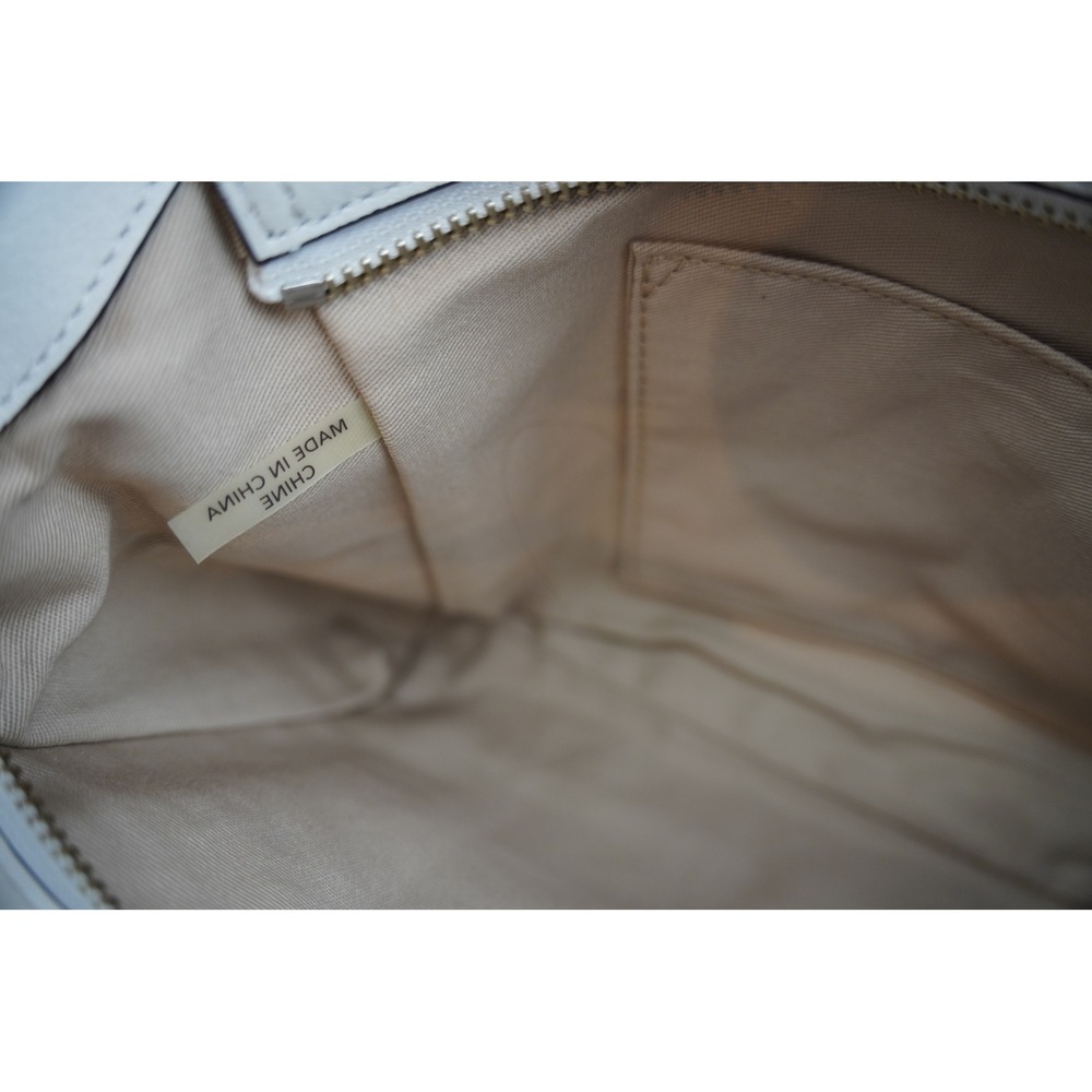 Coach Leather Cutout Handle Clutch Bag Womens White Zipper Pocket Fair - Picture 12 of 12